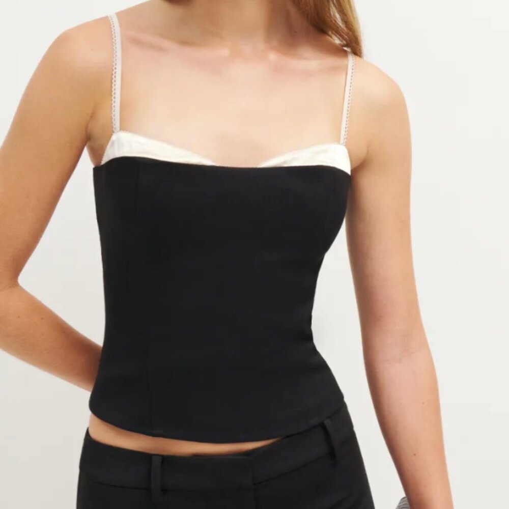 Reformation Melanie - Black and Cream